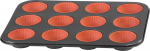 MagicHome ahjupann 12 muffinile + 12 silikoonvormi, 35x26,5x3 cm