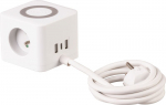 Pikenduskaabel Strend Pro, USB A+C, juhtmevaba laadimine, 1,4 m