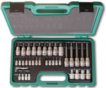 Torxi padrunite ja kuusnurkade komplekt 1/4" ja 1/2" 40pr Honiton