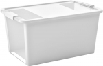Kaanega karp KIS Bi-Box L, 40 lit., valge, 35x55x28 cm