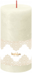 Bolsius Gold Lace k&uuml;&uuml;nal, &uuml;mmargune, 54 tundi, 68x130 mm