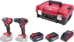 Worcraft XCUBE031 ShareSYS t&ouml;&ouml;riistakasti komplekt, 450 Nm mutriv&otilde;ti, 50 Nm kruvikeeraja, 1x 2,0 Ah aku + 1x 4,0 Ah aku, 1x kiirlaadija