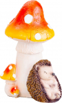Dekoratsioon MagicHome Nature, Siil seene all, pol&uuml;resiin, 13,3x11x19,2 cm