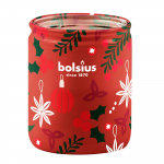 Bolsius True Glow k&uuml;&uuml;nal, 82x68 mm, &otilde;un/kaneel, klaas