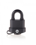 Yale'i lukk Y220B/51/118/1, k&otilde;rge turvalisus, rippuv, lamineeritud teras, must, 53 mm, 3 v&otilde;tit
