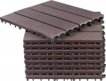 WPC puiduefektiga terrassilaudade komplekt, PP terrassilaud, 31x31x2, plastik, pruun ja hall, pall. 9tk