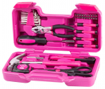 Naiste t&ouml;&ouml;riistade komplekt LADIES PINK SET01, 39 eset, roosa, kohvris