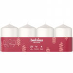 Bolsius Pillar Advendik&uuml;&uuml;nlad, valged, 60x40 mm, pakend. 4 tk