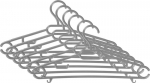 Strend Pro riidepuu, riietele, plastik, must/pruun/hall, pak. 6 tk., 40x18,5 cm