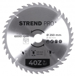 Ringketas Strend pro TсT 250x3,0x30/20 mm 40T, puidule