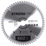 Ringketas Strend pro TсT 250x3,0x30/20 mm 60T, puidule
