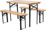 &Otilde;llekomplekt DORTMUND Mini3, laud 117x56x76.5 cm, 2x pink 117x25x46.5 cm, puit 27 mm