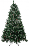 MagicHome J&otilde;ulupuu Albero, kuusk, lumised otsad, m&auml;nnik&auml;bidega, 200 cm