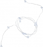 LED vanik MagicHome Twisted Stars, 180 microstar LED, k&uuml;lm valge, 230 V, 50 Hz, v&auml;line