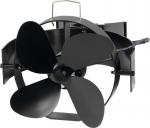 Strend Pro ventilaator, kamin, korstnahoidja ja magnetiga, soojendusega, 4-labaline, must