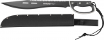 Strend Pro Tactical mat&scaron;eete, kabuuriga, saega, k&auml;ekaitsega, must, 61 cm