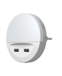 Valgusti LEDVANCE LUNETTA&reg; USB, LED, pesa, 2x USB laadimisport, 3lm, 3000K, p&auml;ev-&ouml;&ouml; andur