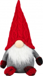 MagicHome Christmas Character, l&uuml;hikese jalaga p&auml;kapikk, kangas, punane-hall, 23x16x36 cm