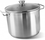 MagicHome Chloe pott, 30 cm, 15 liitrit, klaasist kaanega, roostevaba teras