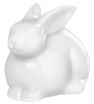 Dekoratiivne aiakujuke MagicHome, Rabbit, valge, portselan, 10,4x7,3x7,1 cm