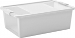 Kaanega karp KIS Bi-Box M, 26 lit., valge, 35x55x19 cm