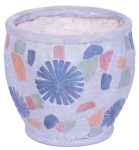 MagicHome kaunistus, Lillepott mosaiigiga, hall, keraamiline, 27,5x27,5x25 cm