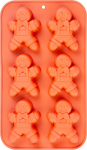 MagicHome k&uuml;psetusvorm, j&otilde;ulud, silikoon, piparkoogid, 29,5x17,5x2,7 cm, 6 tk