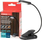 Strend Pro lamp, Raamatute lugemine, LED, USB, 24 lm, 3 v&auml;rvi, h&auml;mardatav, laetav