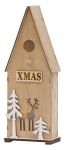 J&otilde;ulukaunistused Woodeco, Birdhouse, 3xLED, 12x7x32 cm
