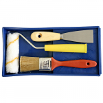 Maalrikomplekt 4 tk (v&auml;rvipintsel, v&auml;rvirull, kaabits, PVC &auml;mber)