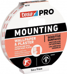 tesa&reg; Mounting PRO teip, kinnitus, tapeedile ja krohvile, liim, 19 mm, L-5 m