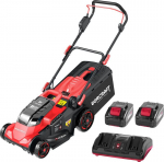 Worcraft CLM-S40LiBH ShareSYS, 2x20V Li-Ion, 430 mm, 50 lit., harjadeta, SET 2x4.0 Ah aku + kiirlaadija