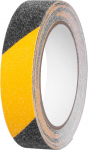 Strend Pro teip, 25 mm, L-5 m, liim, libisemiskindel, eriti vastupidav, must/kollane