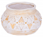 MagicHome kaunistus, Lillepott mosaiigiga, helepruun, keraamika, 36x36x23 cm