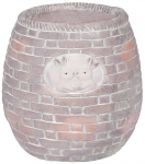 MagicHome kaunistus, Lillepott mosaiigiga, pruun, j&auml;nkudega, keraamika, 25x25x25 cm