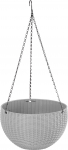 Lillepott GDA Modern 835, ripp, kett, 26x16cm, tumehall