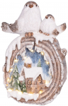 J&otilde;ulukuju MagicHome, Linnud majadega, LED, keraamika, 33,3x16,5x47 cm