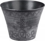 Strend Pro Flower lillepott, 24,5x19,3 cm, h&otilde;bedane, metalse efektiga