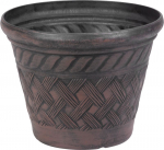 Strend Pro lillepott, 29x23 cm, tumepruun, rotangi efektiga