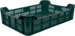 Universaalne korv M10, 21 l, max. 10 kg, 600x400x150 cm, perforeeritud k&uuml;ljed, roheline, PE