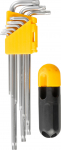 Strend Pro HK7008 mutriv&otilde;tmete komplekt, 9 osa, T10-T50, Torx, Cr-V, pesa