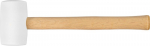 Kummist haamer, valge 340 g Strend Pro, puidust k&auml;epide