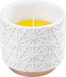 Citronella k&uuml;&uuml;nal, valge, t&otilde;rjuv, dekoratiivpotis, 200 g, 110x100 mm