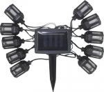 Kett Strend Pro Garden, latern, p&auml;ikeseenergia, 10x LED, 1,8+2 m