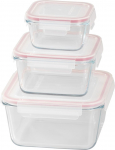 MagicHome purk, 3 tk, klaas, klaas, kandiline, kaanega, 450/1000/1900 ml