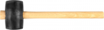 Puidust k&auml;epidemega kummihaamer, must 340 g