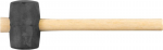 Puidust k&auml;epidemega kummihaamer, must 450 g