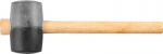 Puidust k&auml;epidemega kummihaamer, must 680 g