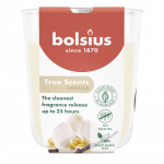 Bolsius True Scents k&uuml;&uuml;nal, vanilje, 80x73 mm, klaas