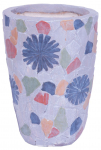 MagicHome kaunistus, Lillepott mosaiigiga, hall, keraamiline, 20,5x20,5x28 cm